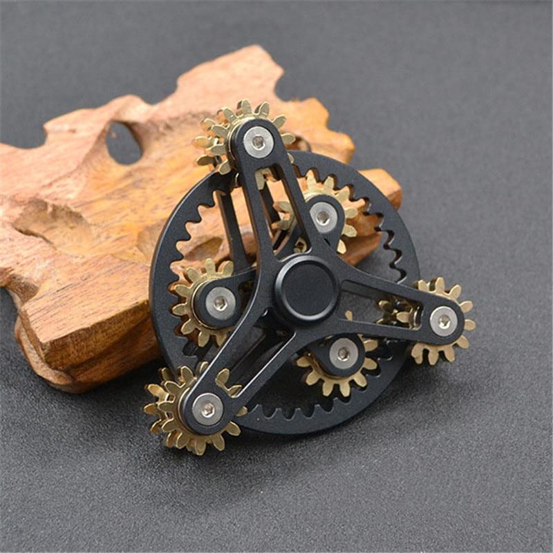 6 Gears Metal Fidget Spinner Activity Toys Best Toy Store 6 Gears Black & Gold