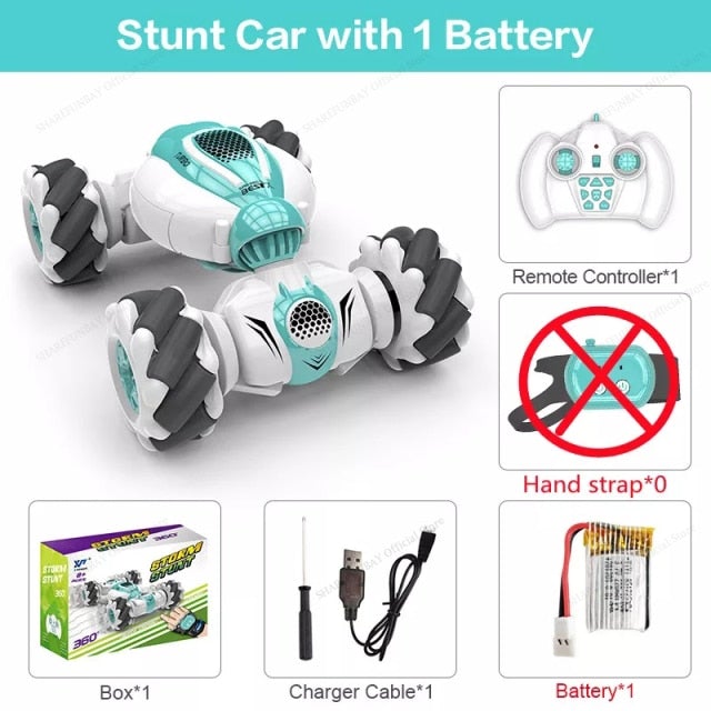 Hand Gesture Remote Control Drift Stunt Car RC Cars Best Toy Store Green + No Watch + 1 Battery