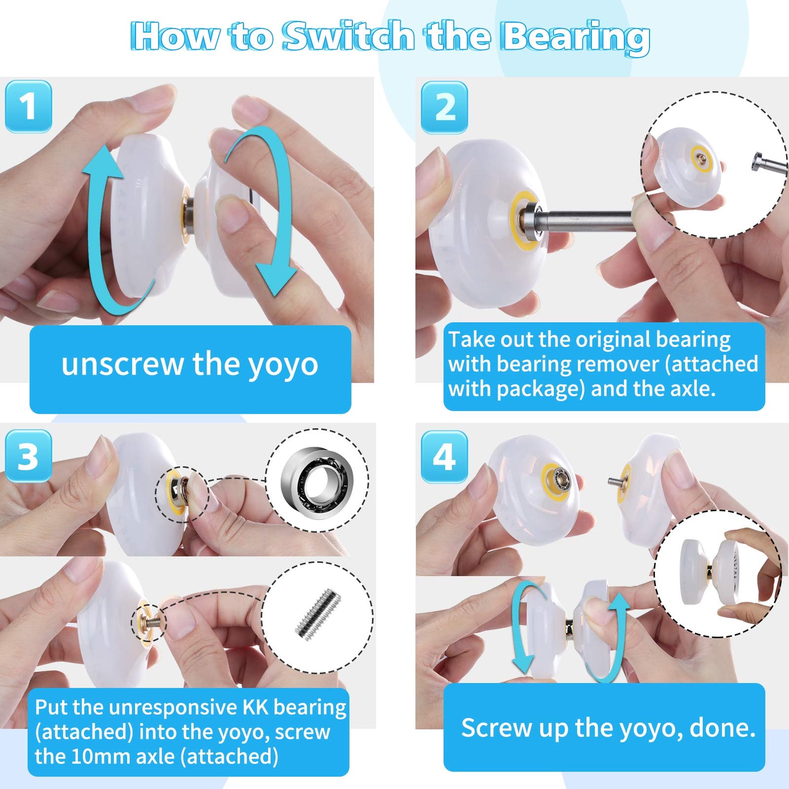 MAGICYOYO K2 CRYSTAL Dual YoYo Yoyos Best Toy Store