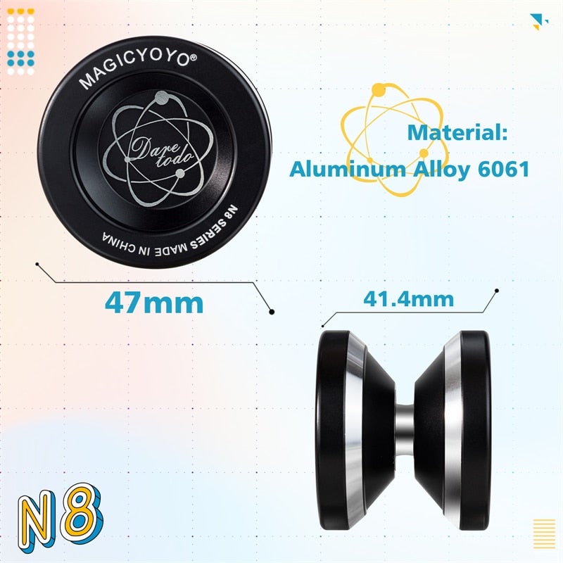 MAGICYOYO N8 Professional Unresponsive Aluminum YoYo Yoyos Best Toy Store