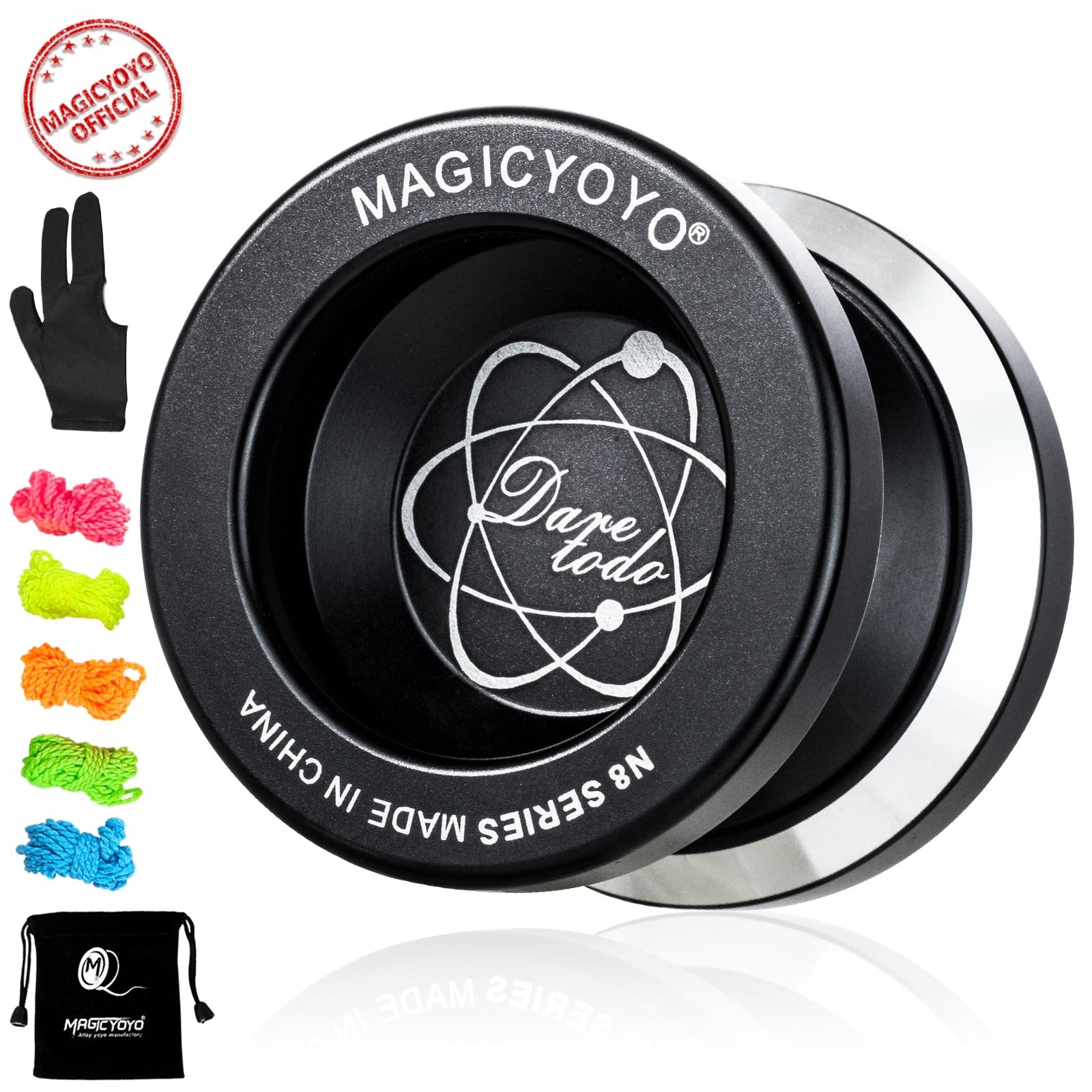 MAGICYOYO N8 Professional Unresponsive Aluminum YoYo Yoyos Best Toy Store Black
