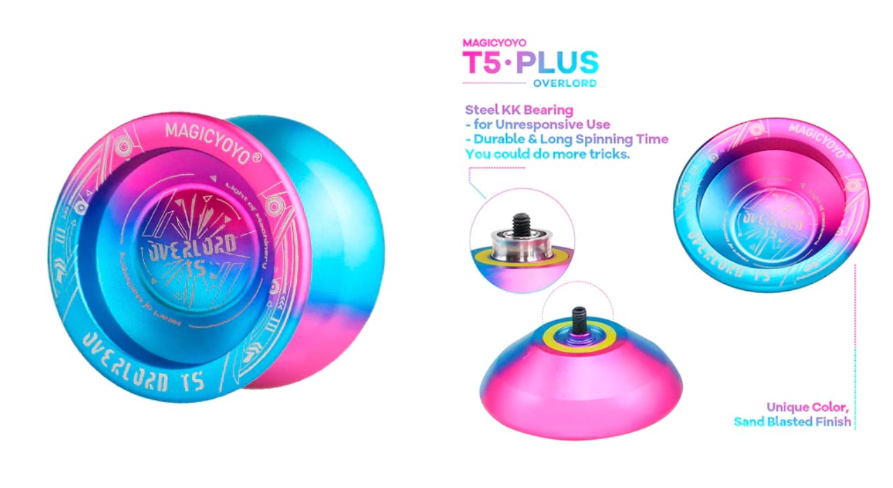 MAGICYOYO T5 OVERLORD Unresponsive Aluminium Alloy YoYo Yoyos Best Toy Store