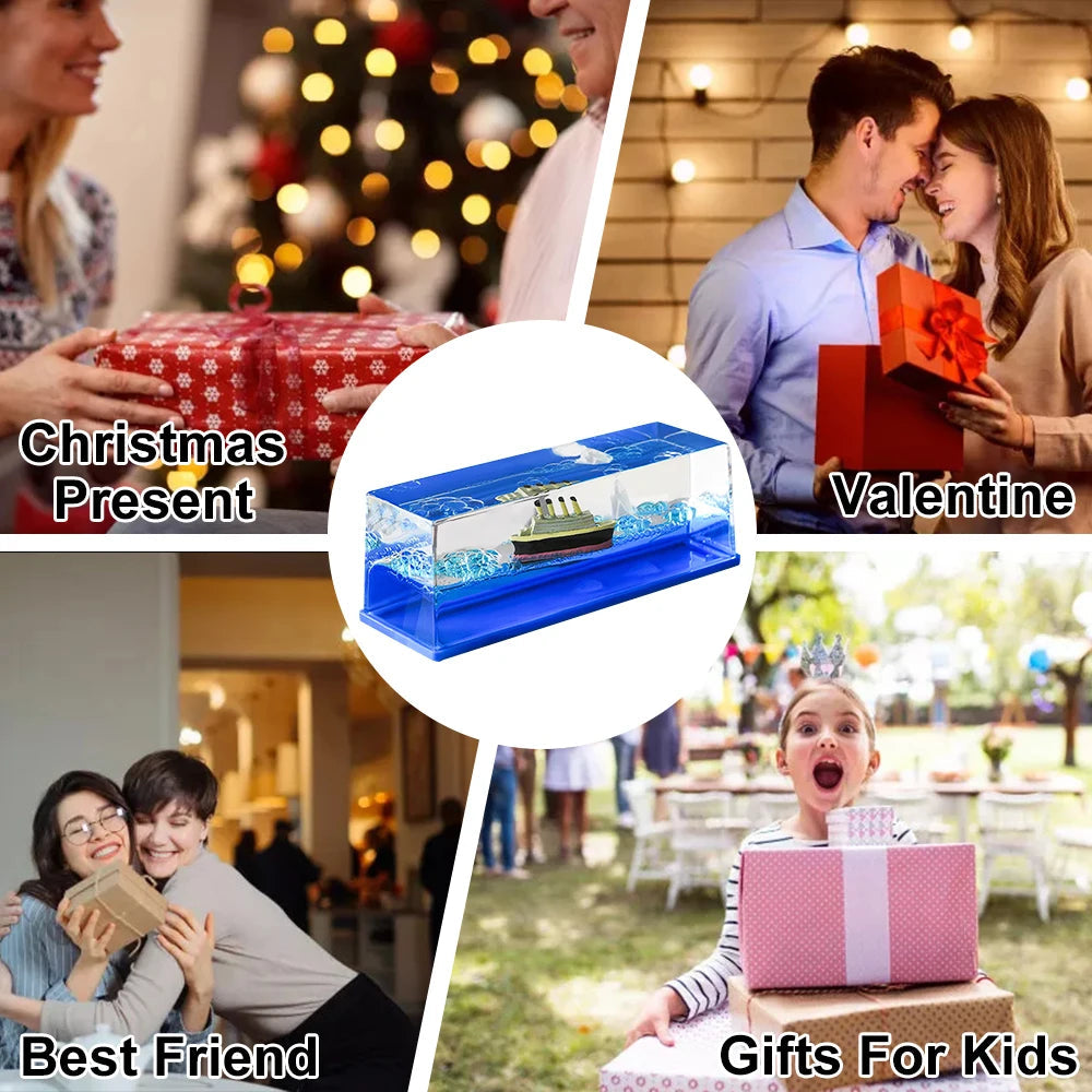 Titanic & Black Pearl Ship In Fluid Box Activity Toys Best Toy Store
