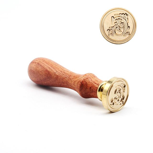Vintage Wax Seal Alphabet Stamp Stamp Blocks Best Toy Store G + Handle
