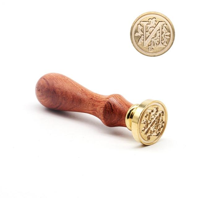 Vintage Wax Seal Alphabet Stamp Stamp Blocks Best Toy Store N + Handle