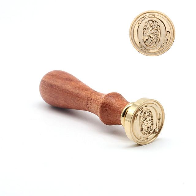 Vintage Wax Seal Alphabet Stamp Stamp Blocks Best Toy Store O + Handle