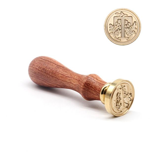 Vintage Wax Seal Alphabet Stamp Stamp Blocks Best Toy Store T + Handle