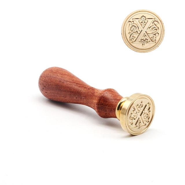 Vintage Wax Seal Alphabet Stamp Stamp Blocks Best Toy Store X + Handle