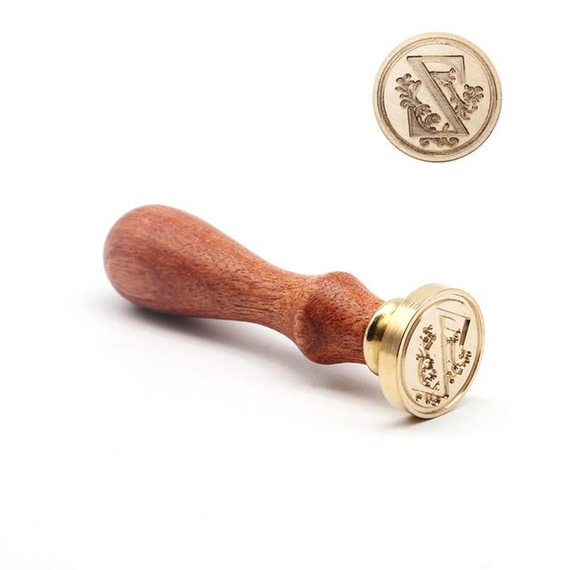 Vintage Wax Seal Alphabet Stamp Stamp Blocks Best Toy Store Z + Handle