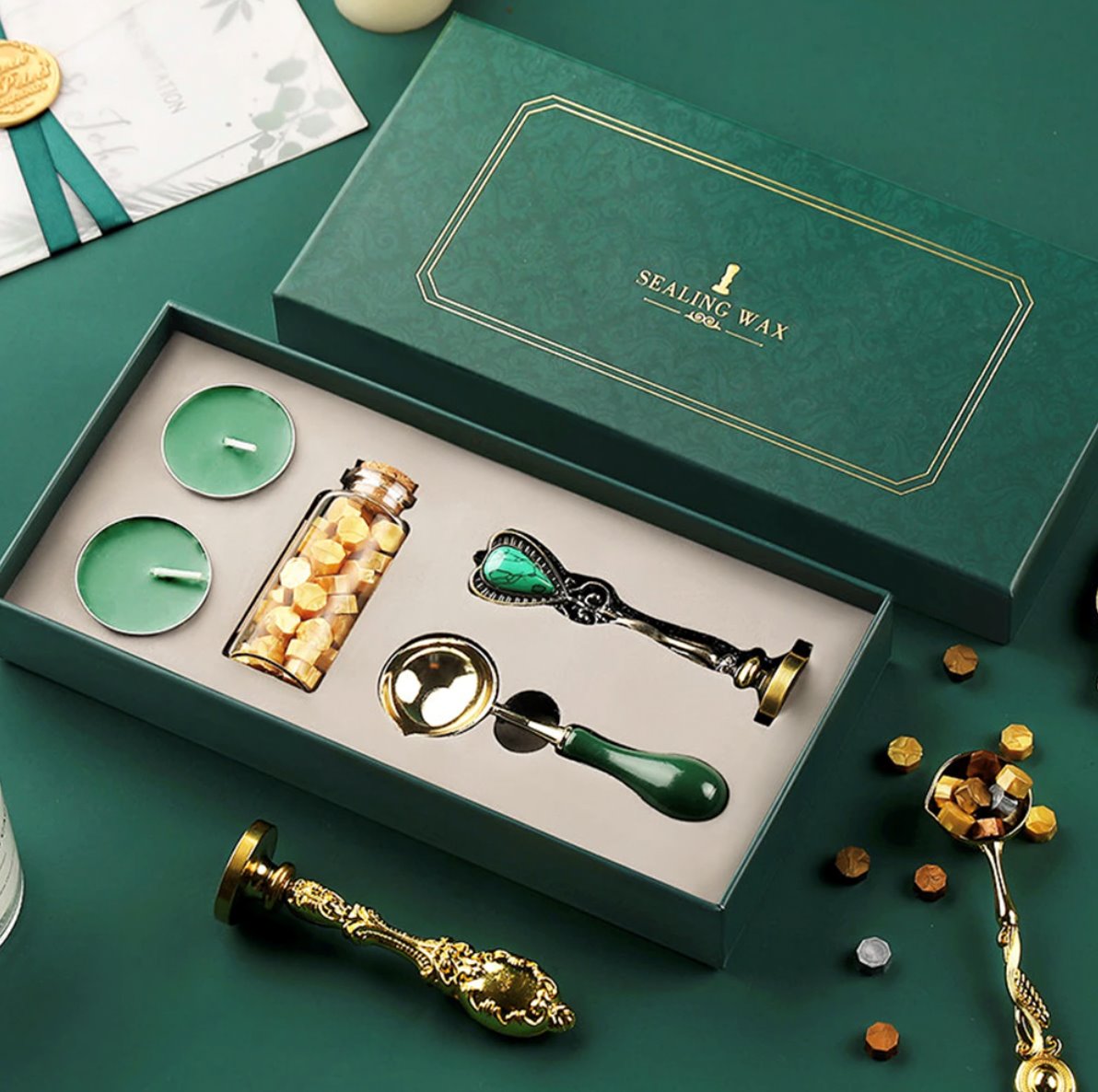 Vintage Wax Seal Stamp Kit Stamp Blocks Best Toy Store