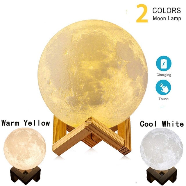 Warm Moon Light Lamp & Stand Night Lights & Ambient Lighting Best Toy Store Warm 8cm
