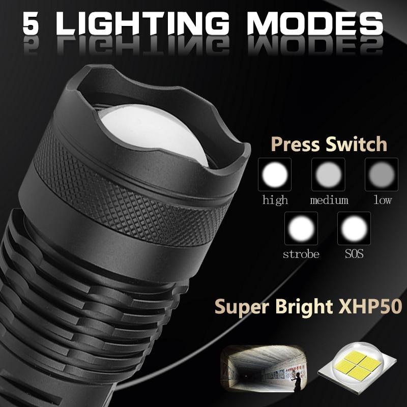 Waterproof Rechargeable LED Torch 500m Torches & Headlamps Best Toy Store