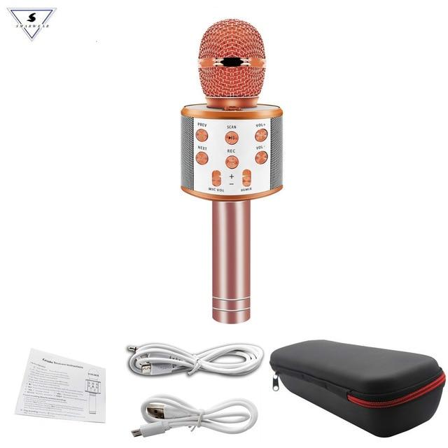 Wireless Karaoke Bluetooth Microphone Speaker Karaoke Systems Best Toy Store Rose Gold