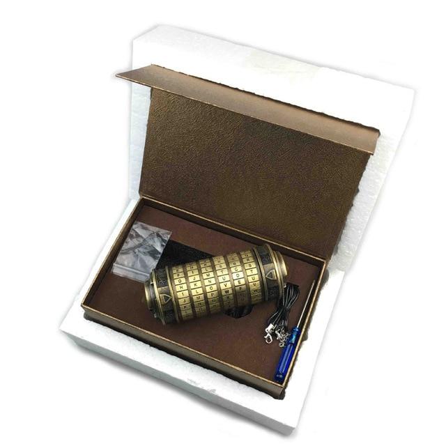 Da Vinci Code Cylinder Lock Mechanical Puzzles Best Toy Store Bronze 