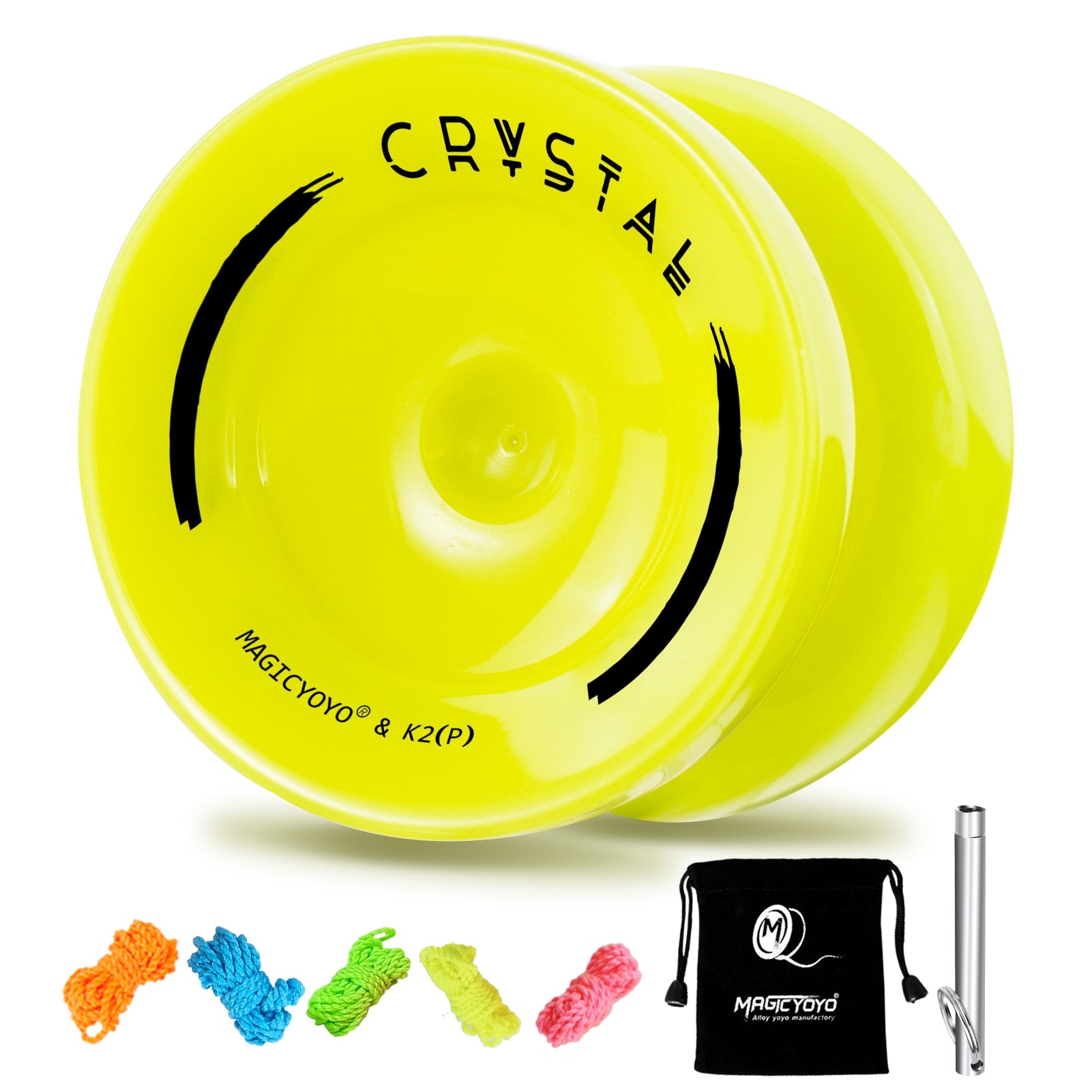 MAGICYOYO K2 CRYSTAL Dual YoYo Yoyos Best Toy Store Yellow 