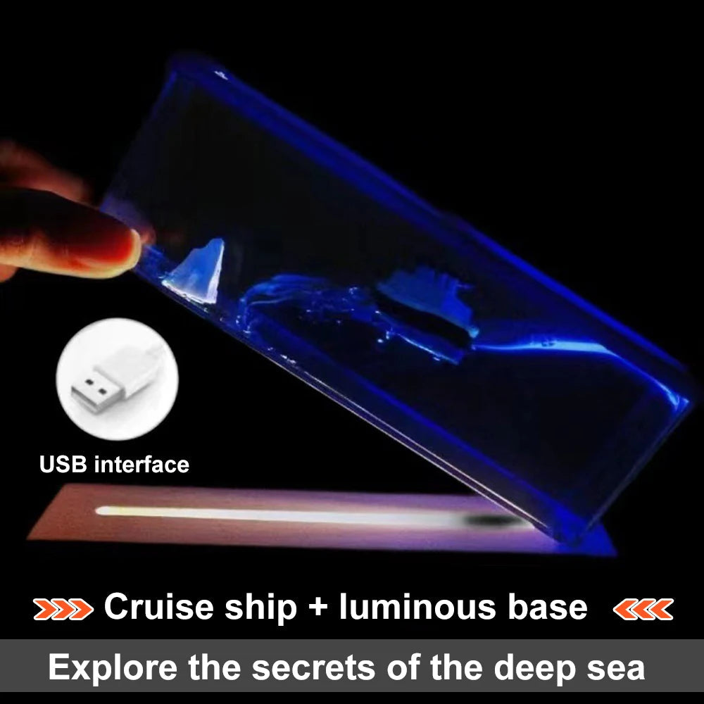 Titanic &amp; Black Pearl Ship In Fluid Box Activity Toys Best Toy Store 