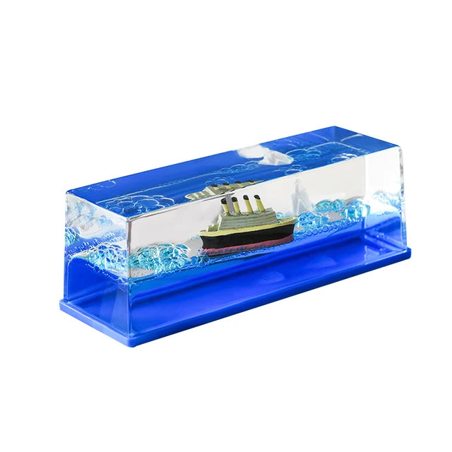 Titanic &amp; Black Pearl Ship In Fluid Box Activity Toys Best Toy Store 
